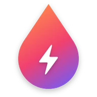 The Inkvolt mark: an ink drop with a lightning bolt